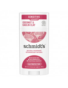 Schmidt's Désodorisant Naturel Sensitive Coconut & Kaolin Clay. Stick 75g