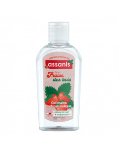 Assanis Gel Mains Hydroalcoolique Fraise des Bois. Flacon 80ml