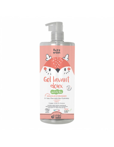 MKL Baby Green Gel Lavant Doux Bio. Flacon pompe 1L