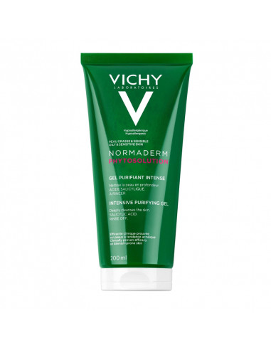 Vichy Normaderm Phytosolution Gel Purifiant Intense. 200ml tube vert