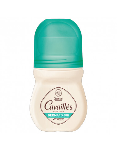 Cavaillès Déodorant Dermato 48h. Roll-on 50ml bille bouchon vert