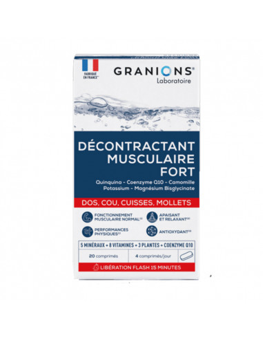 Granions Décontractant Musculaire Fort. 20 comprimés