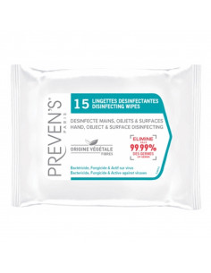 Preven's 15 Lingettes Désinfectantes paquet refermable