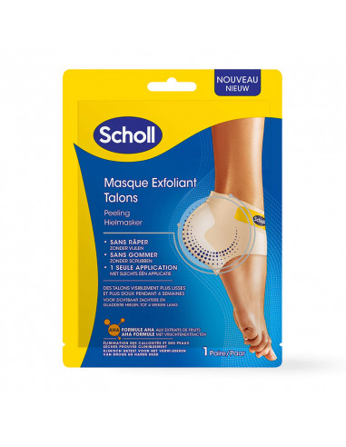 Scholl Masque Exfoliant Talons pieds. x1 paire