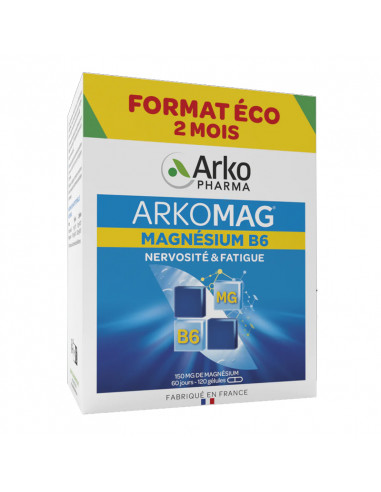 Arkopharma Arkomag Magnésium B6. Format éco 2 mois 120 gélules