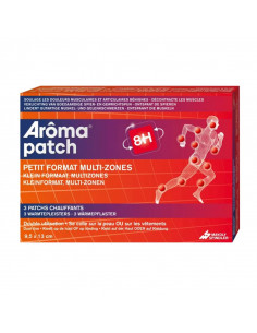 Arôma Patch Petit Format Multi-zones. x3 patchs chauffants 9,5 x 13 cm boite rouge