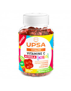 UPSA Vitalité Vitamine C Acérola Kids. 60 gommes arôme gout fraise