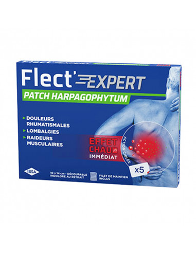 Flect'Expert Patch Harpagophytum Effet Chaud. x5 patchs découpables