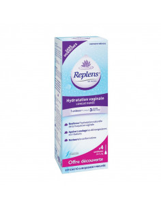 Replens Hydratation Vaginale. Offre découverte x4 unidoses 5,9g