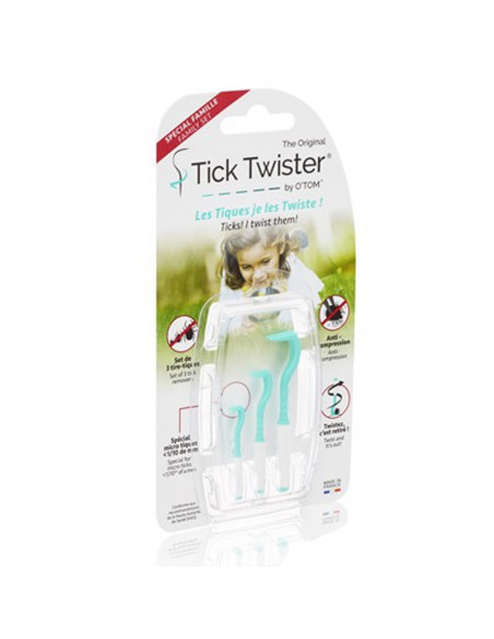 Tick Twister Spécial Famille. Set de 3 tire-tiques