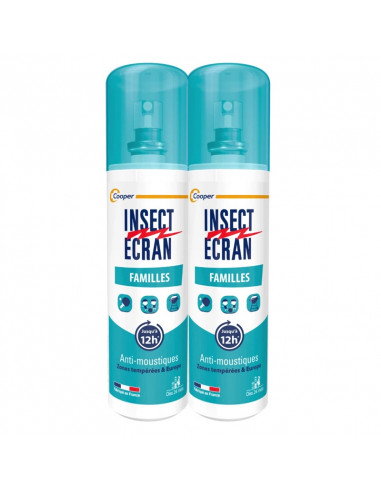 Insect Ecran Familles Spray Anti-moustiques. Lot 2x100ml