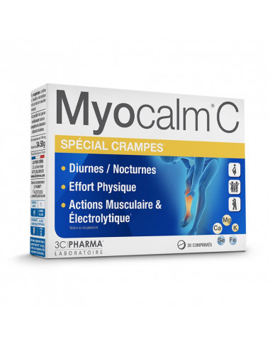 Myocalm C Spécial Crampes. 30 comprimés