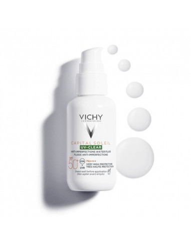 Vichy Capital Soleil UV-Clear SPF50+ Fluide Anti-imperfections. 40ml