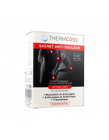 Thermocool Sachet Anti-douleur 3en1. x10 sachets de 5ml