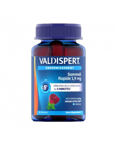 Valdispert Endormissement Sommeil Rapide 1,9mg. 30 gommes