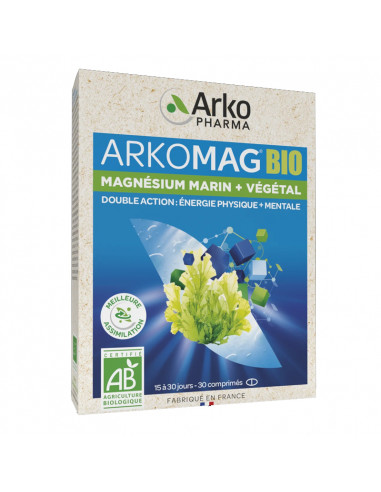 ArkoMag Bio Magnesium Marin + Végétal. 30 comprimés Arkopharma