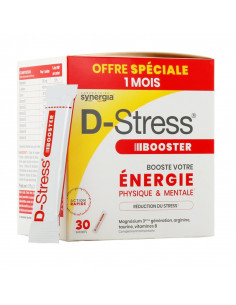 Synergia D-Stress Booster Energie. 30 sachets offre spéciale 1 mois