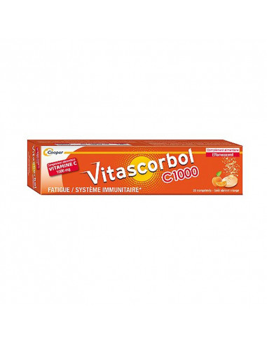 Vitascorbol C1000. 20 comprimés effervescents