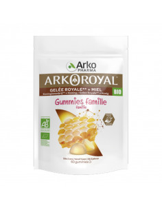 Arkoroyal Gummies Famille Gelée Royale + Miel. 60 gommes