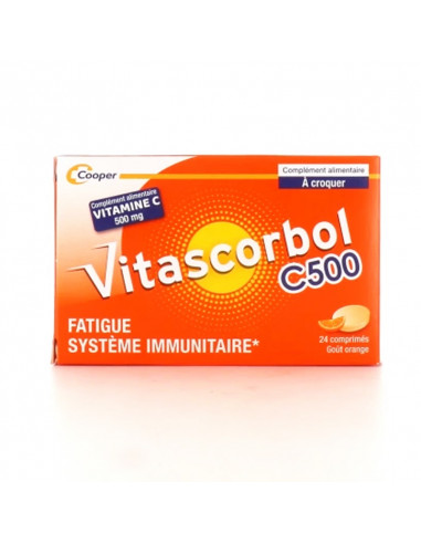 Vitascorbol C500. 24 comprimés à croquer