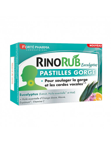 Forté Pharma RinoRub Eucalyptus Pastilles Gorge. 20 pastilles