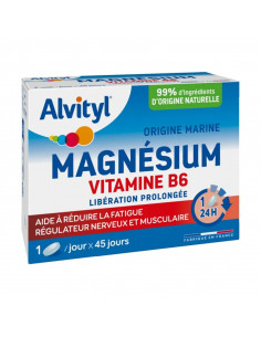 Alvityl Magnésium Vitamine B6 Libération Prolongée. 45 comprimés