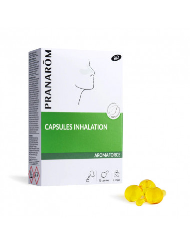 Pranarom Capsules Inhalation Aromaforce. 15 capsules