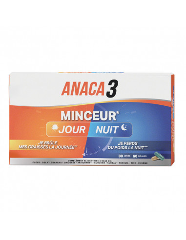 Anaca3 Minceur Jour/Nuit. 60 gélules