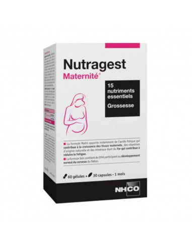 NHCO Nutragest Maternité. 60 gélules + 30 capsules