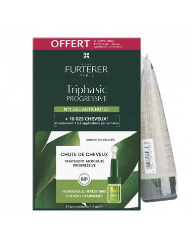 René Furterer Triphasic Progressive 8x5,5ml + Shampooing 100ml OFFERT