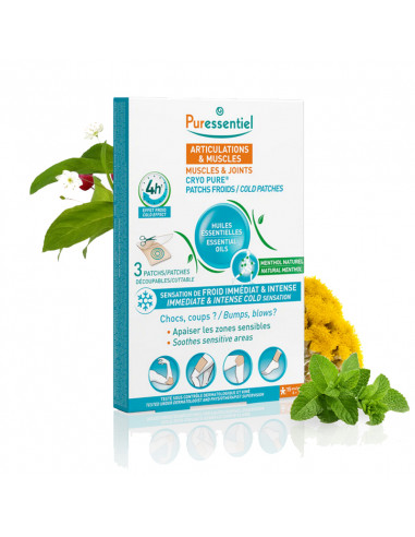 Puressentiel Articulations & Muscles Cryo Pure Patchs Froids. x3 patchs