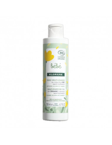 Klorane Bébé Bio Huile Multi-usages. 200ml