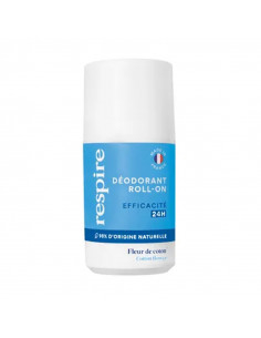 Respire Déodorant Roll-on 24h Fleur de Coton. 15ml format pocket
