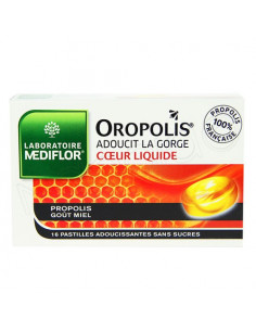 Oropolis Coeur Liquide Pastilles Adoucissantes pour la gorge. Boite 16 pastilles