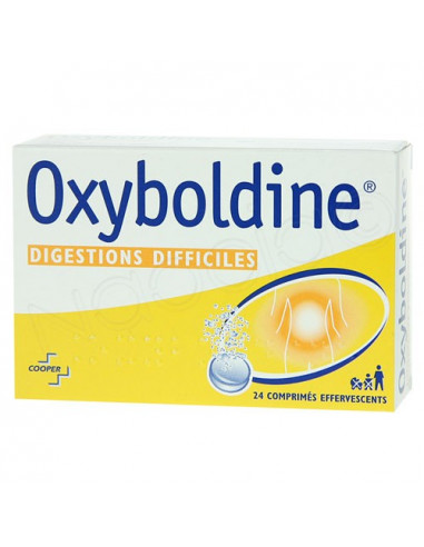 Oxyboldine Digestion difficiles 24 comprimés effervescents