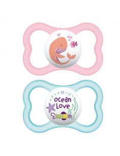 MAM SUPREME Sucette silicone +18mois. x2