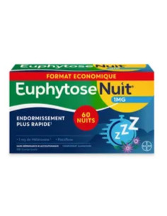Euphytose Nuit. 1mg Mélatonine. 60 comprimés