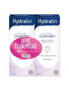 Hydralin Quotidien Gel lavant Apaisant au Lotus Lot de 2x400ml