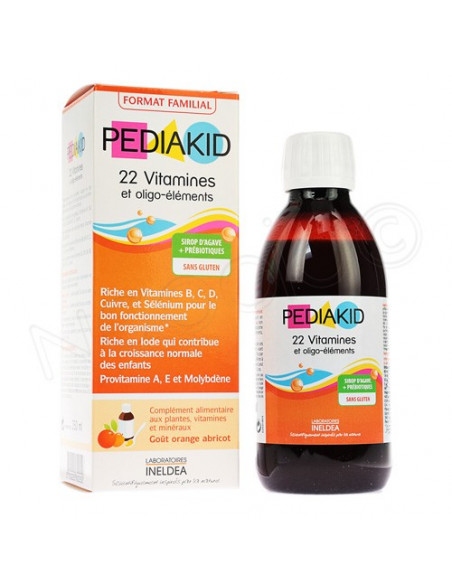 Pediakid Sirop 22 Vitamines et Oligo-Éléments 250ml  - 2