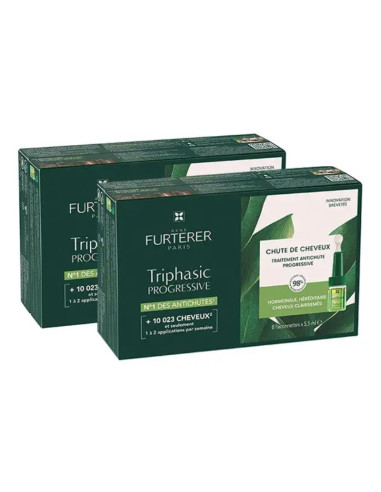 René Furterer Triphasic Progressive Traitement antichute. 8x5.5ml - boite verte