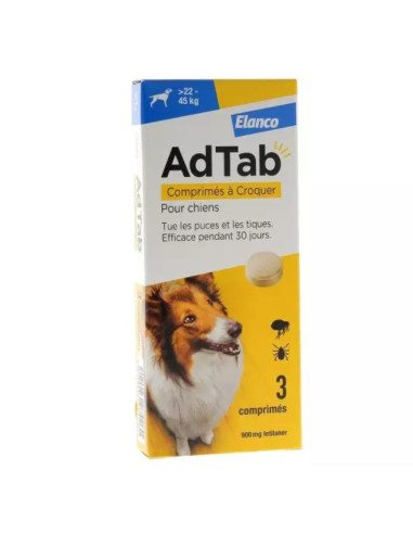 AdTab 900mg - Chiens 22-45kg . 3...