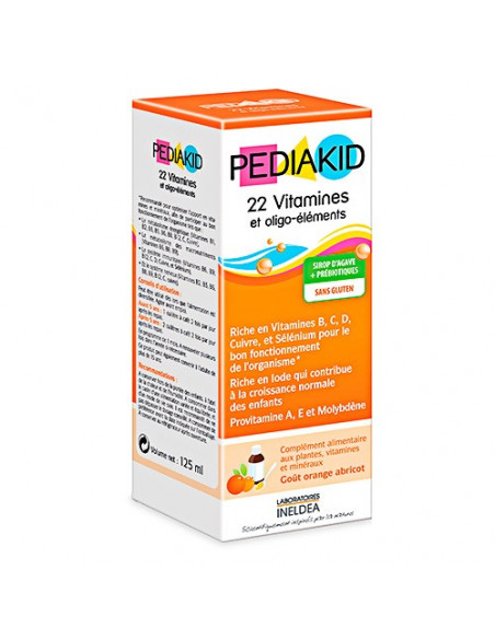 Pediakid Sirop 22 Vitamines et Oligo-Éléments - bon fonctionnement de l'organisme