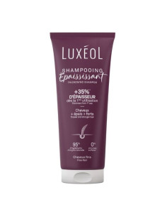 tube bordeau avec capuchon blanc, shampoing épaississant, +35% épaisseur