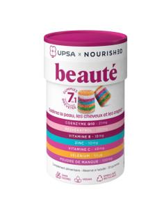 Upsa x Nourished beauté 7 en 1. 30 gummies