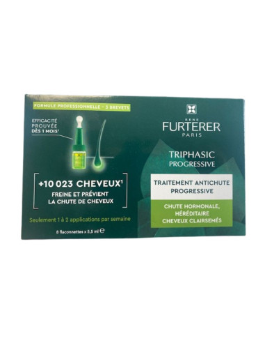 René Furterer Triphasic Progressive Traitement antichute. 8x5.5ml