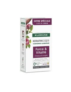 Klorane KeratinCaps Cure de Force Cheveux et Ongles 90 capsules