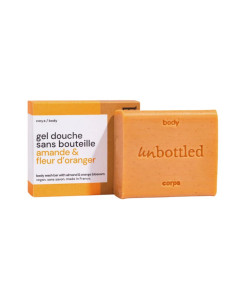 Unbottled Gel douche sans bouteille Amande & Fleur d'Oranger 110g