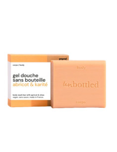 Unbottled Gel douche sans bouteille Abricot & Karité 110g