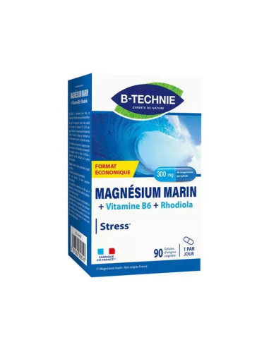 BIOTECHNIE Magnésium Marin+B6+Rhodiole 90 gélules