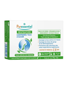 Puressentiel Respiratoire Comprimés Toux à sucer 24 comprimés